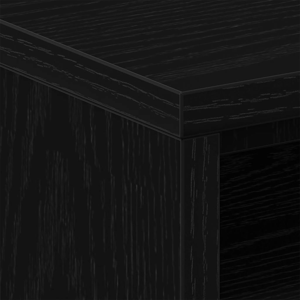 Comodino Rovere Nero 40x30x40 cm in Legno Multistrato - homemem39