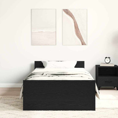 Giroletto senza Materasso Rovere Nero 90x200cm in Truciolato | homemem39
