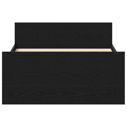 Giroletto senza Materasso Rovere Nero 90x200cm in Truciolato | homemem39