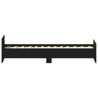 Giroletto senza Materasso Rovere Nero 90x200cm in Truciolato | homemem39