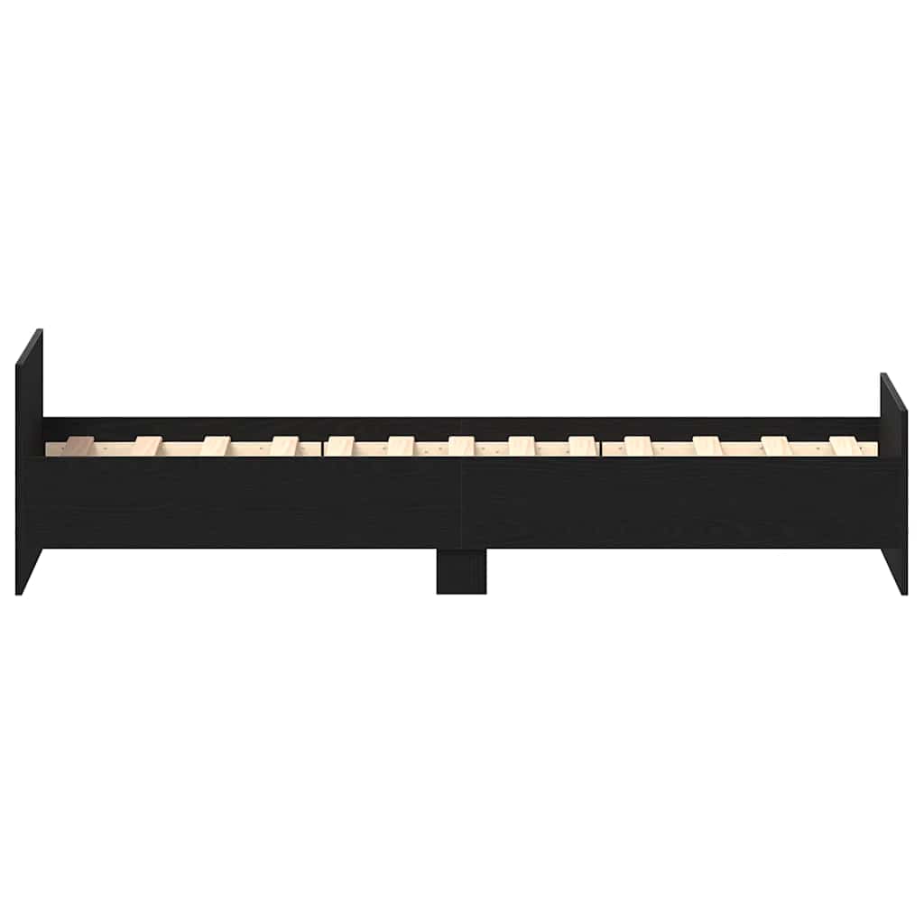 Giroletto senza Materasso Rovere Nero 90x200cm in Truciolato - homemem39