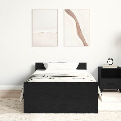 Giroletto senza Materasso Rovere Nero 100x200 cm in Truciolato | homemem39