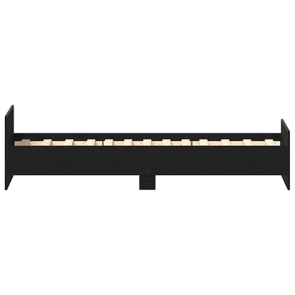 Giroletto senza Materasso Rovere Nero 100x200 cm in Truciolato - homemem39