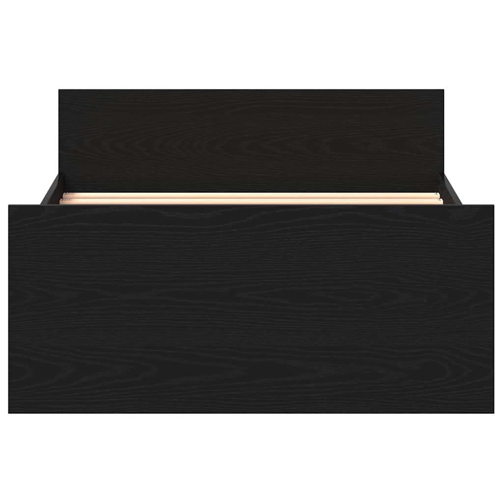 Giroletto senza Materasso Rovere Nero 90x190cm in Truciolato | homemem39