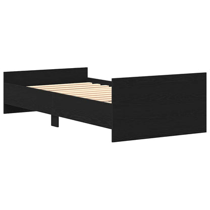 Giroletto senza Materasso Rovere Nero 90x190cm in Truciolato | homemem39