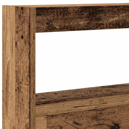 Testiera con Contenitore a LED Legno Antico 160x17x102 cm - homemem39