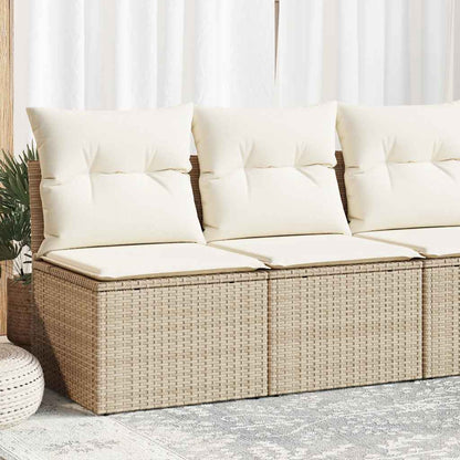 Set Divano da Giardino 2 pz con Cuscini Beige Polyrattan Acacia - homemem39