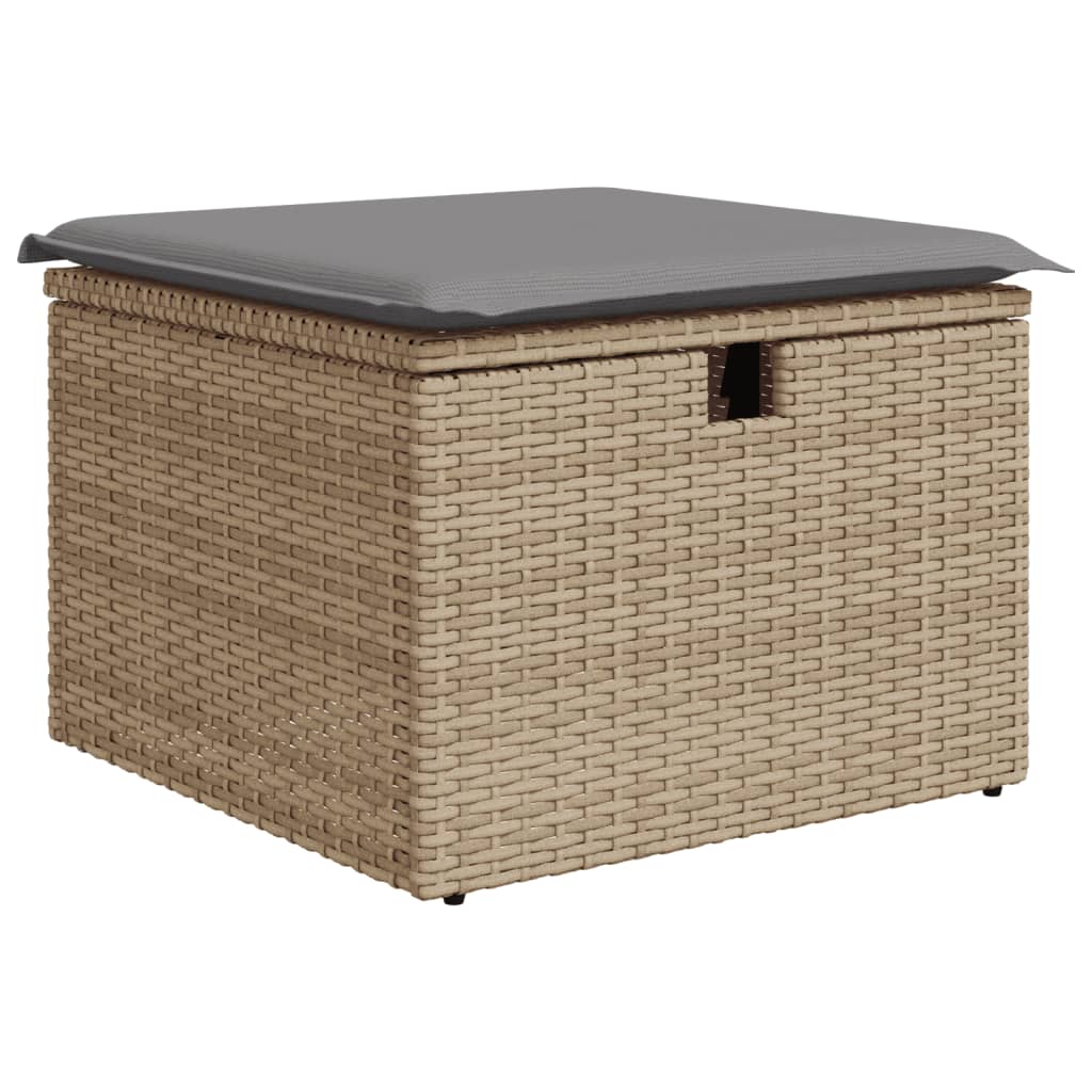 Set Divano da Giardino 5 pz con Cuscini Beige in Polyrattan - homemem39