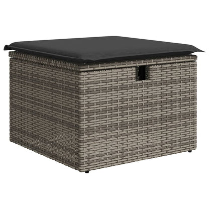 Set Divano da Giardino 5 pz con Cuscini Grigio in Polyrattan | homemem39