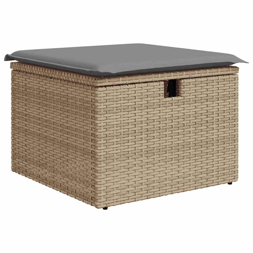 Set Divano da Giardino 8 pz con Cuscini Beige in Polyrattan - homemem39
