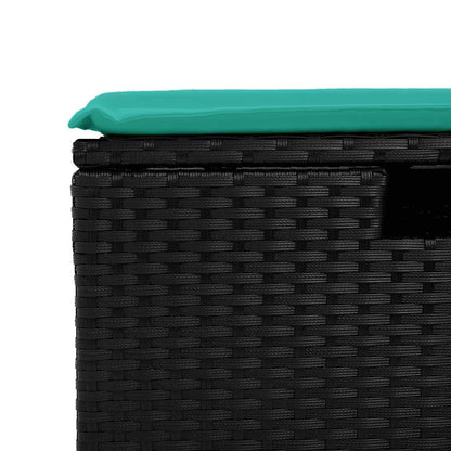 Set Divani da Giardino con Cuscini 8 pz Nero in Polyrattan | homemem39