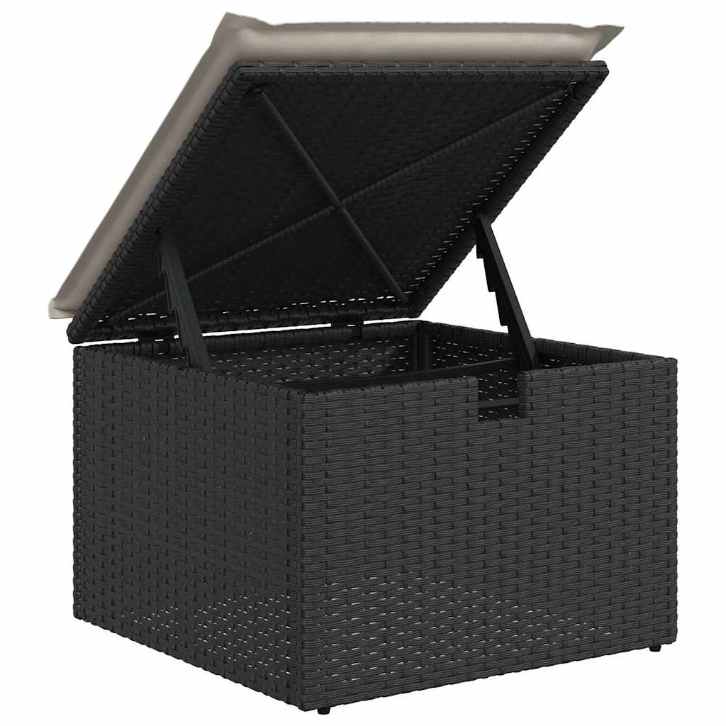 Set Divani da Giardino con Cuscini 8 pz Nero in Polyrattan | homemem39