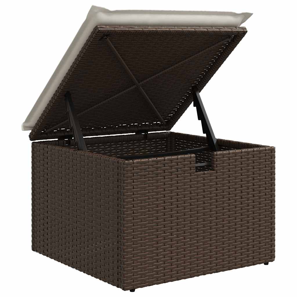 Set Divani da Giardino 9pz con Cuscini Marrone in Polyrattan - homemem39