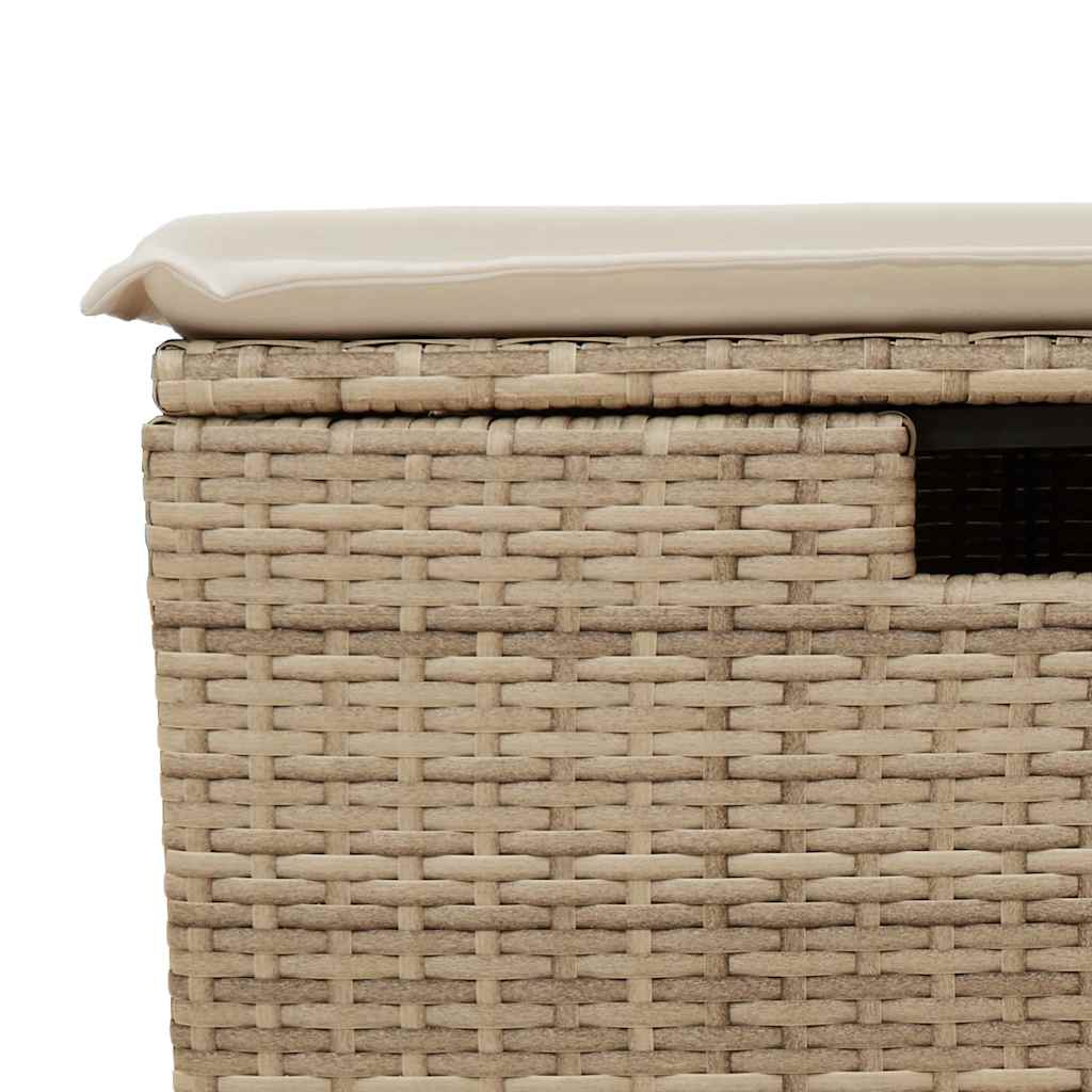 Set Divano da Giardino 4 pz con Cuscini Beige in Polyrattan - homemem39