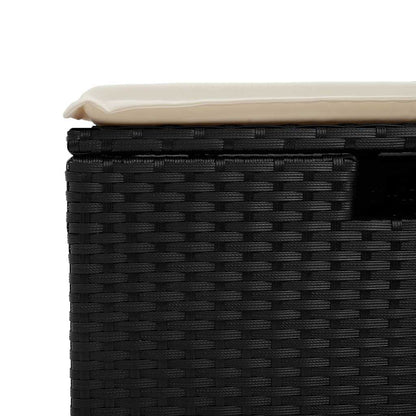 Set Divano da Giardino 6 pz con Cuscini Nero in Polyrattan | homemem39