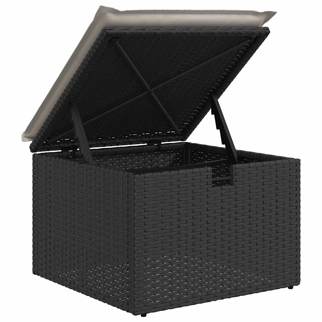 Set Divani da Giardino con Cuscini 7pz Nero Polyrattan | homemem39