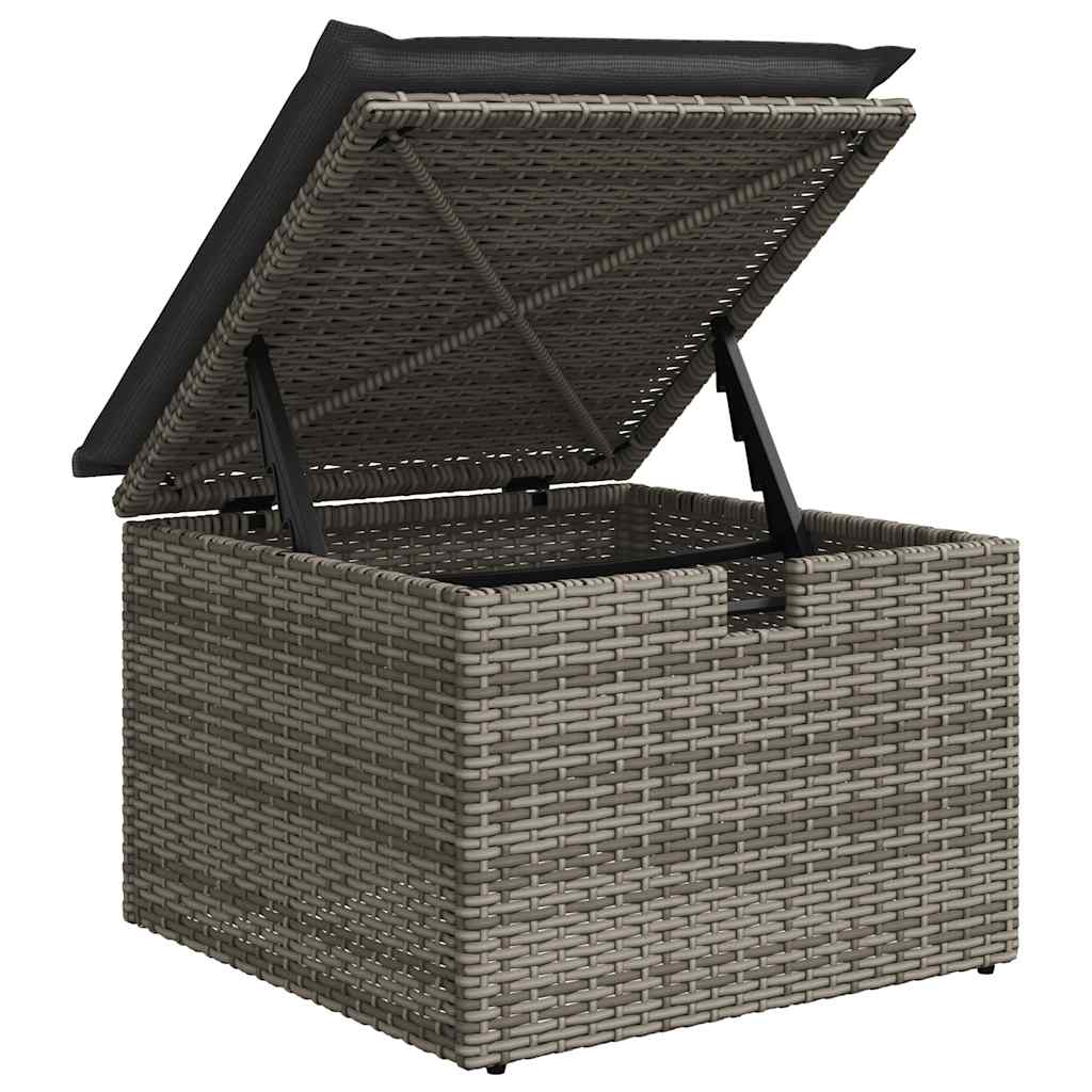 Set Divani da Giardino 4 pz con Cuscini in Polyrattan Grigio | homemem39