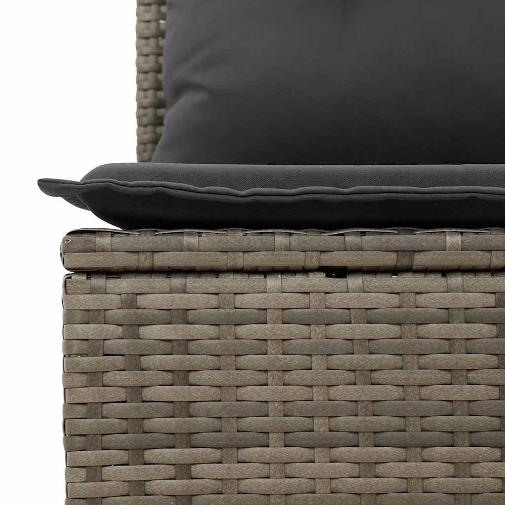 Set Divani da Giardino 4 pz con Cuscini in Polyrattan Grigio | homemem39