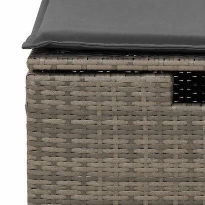 Set Divani da Giardino 4 pz con Cuscini in Polyrattan Grigio | homemem39