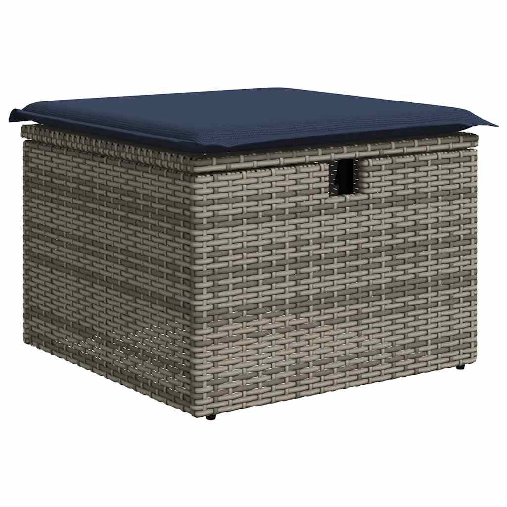 Set Divano da Giardino 6 pz con Cuscini Grigio in Polyrattan | homemem39