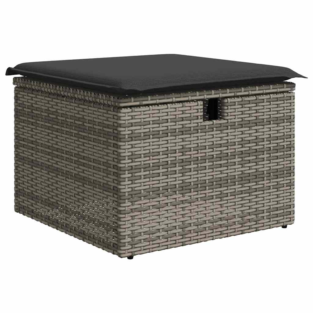 Set Divano da Giardino 5 pz con Cuscini Grigio in Polyrattan | homemem39