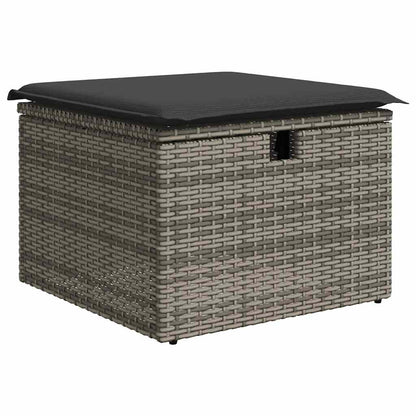 Set Divano da Giardino 5 pz con Cuscini Grigio in Polyrattan | homemem39