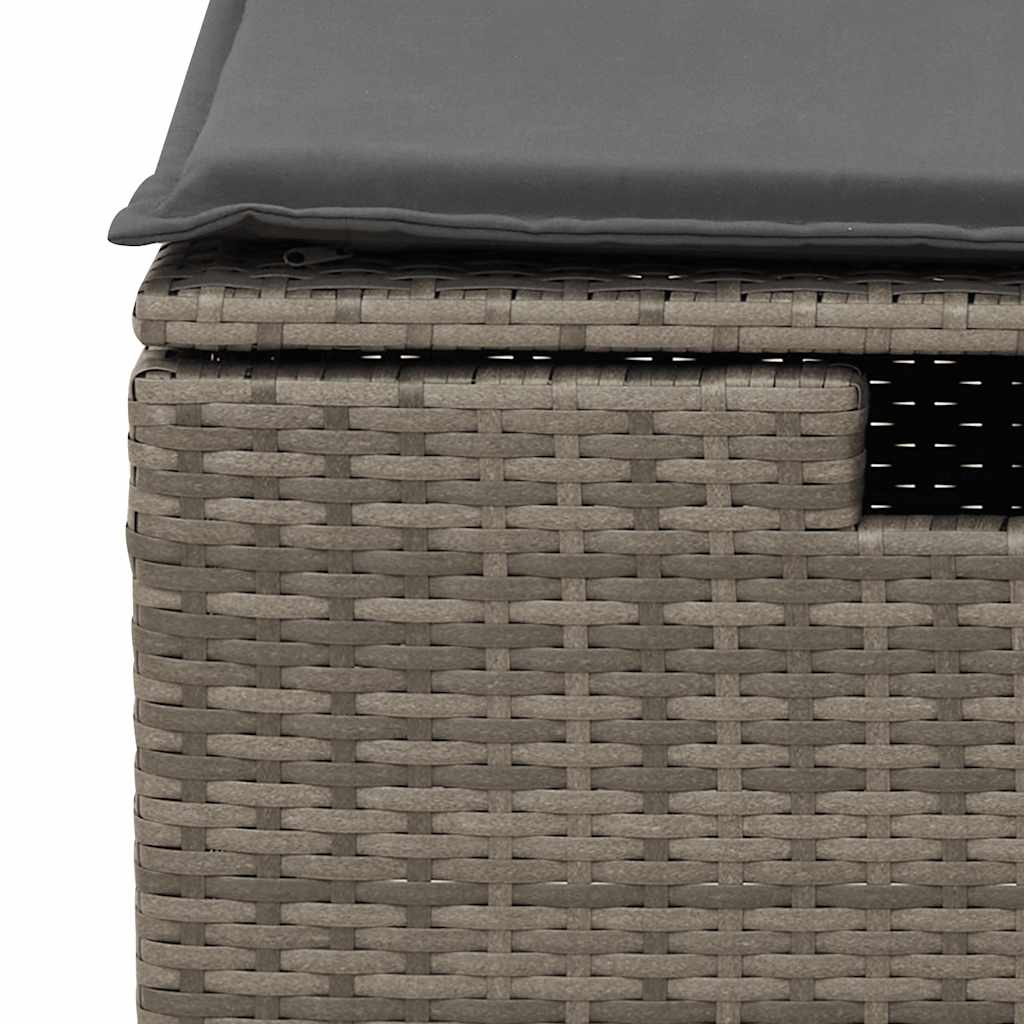 Set Divano da Giardino 5 pz con Cuscini Grigio in Polyrattan | homemem39