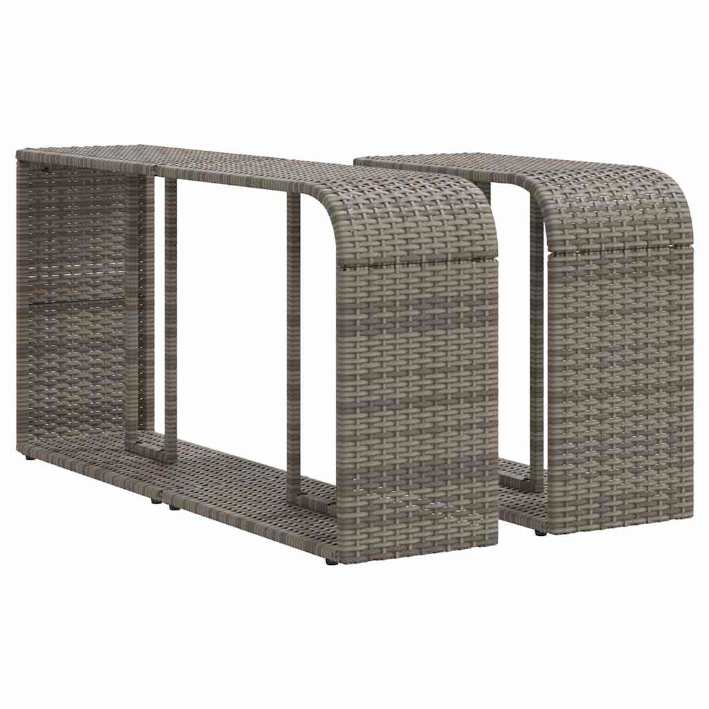 Set Divano da Giardino 10 pz con Cuscini Grigio in Polyrattan | homemem39