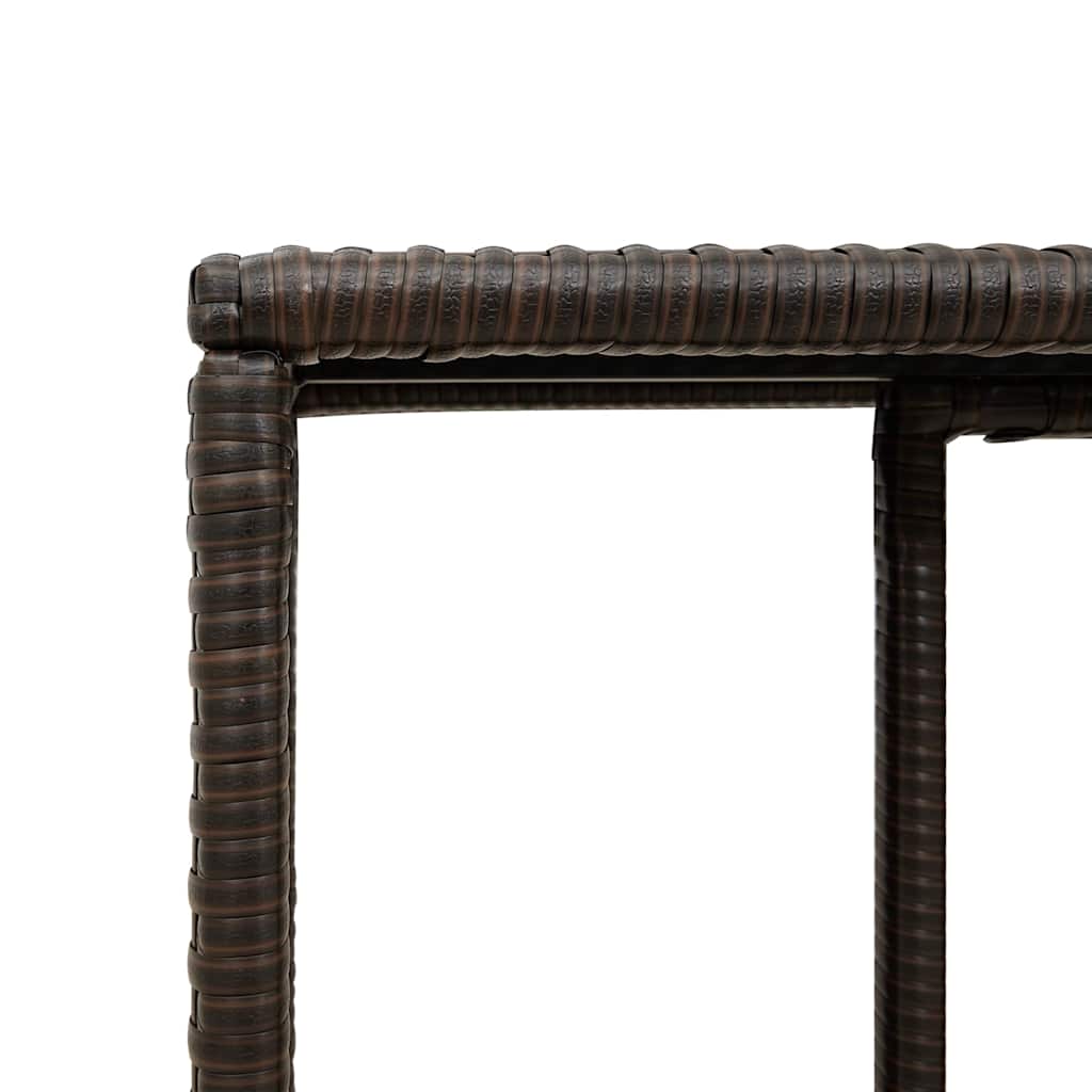 Set Divani da Giardino 10pz con Cuscini in Polyrattan Marrone