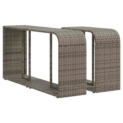 Set Divani da Giardino 11 pz con Cuscini in Polyrattan Grigio | homemem39