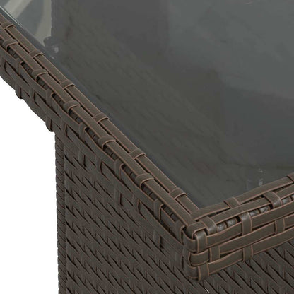 Set Divani da Giardino 9pz con Cuscini Marrone in Polyrattan - homemem39