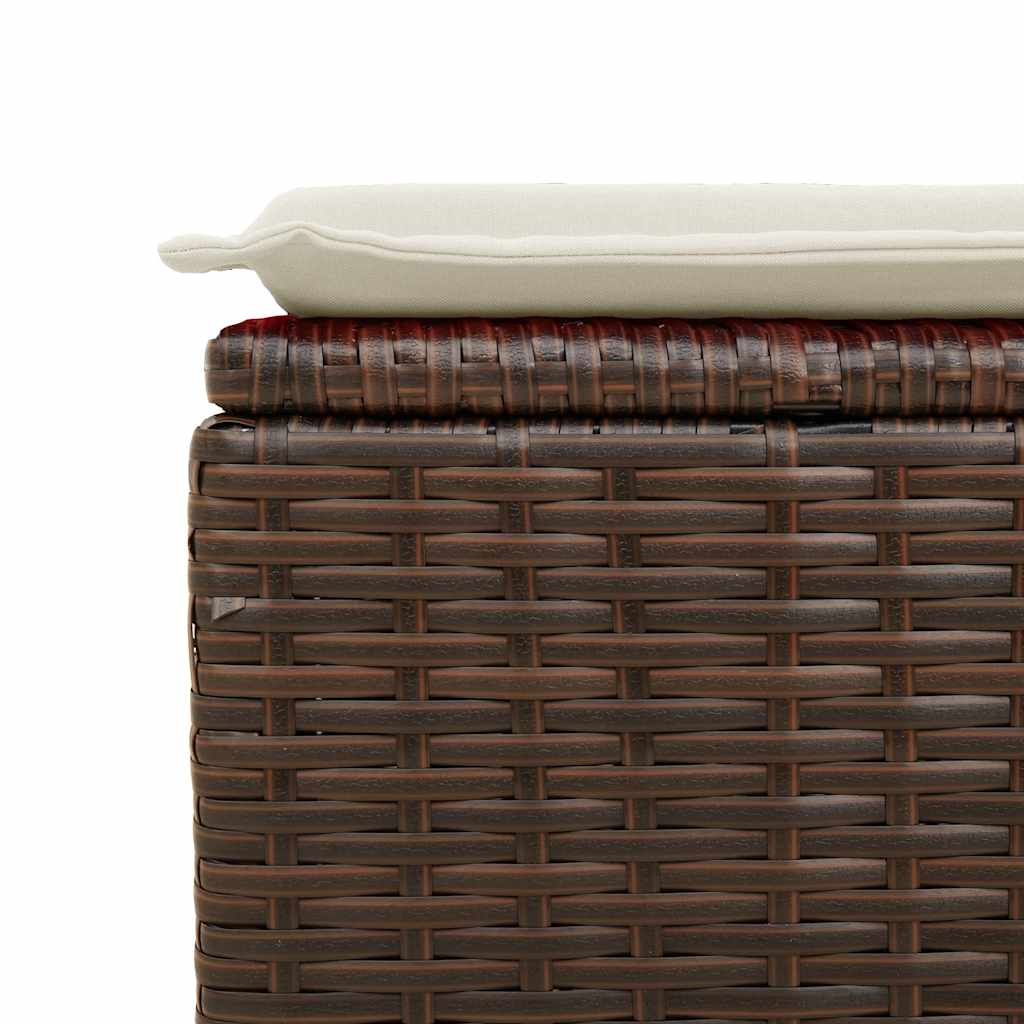 Set Divani da Giardino 7 pz con Cuscini Marrone in Polyrattan | homemem39
