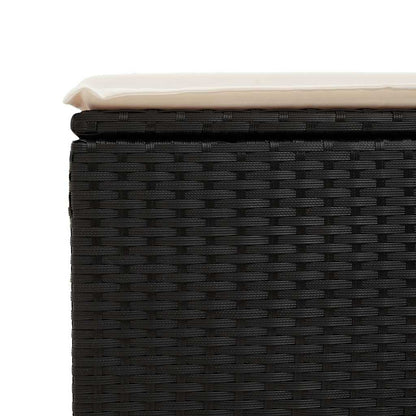 Set Divano da Giardino 6 pz con Cuscini Nero in Polyrattan | homemem39