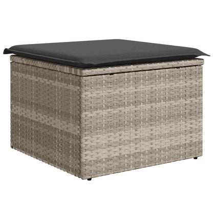 Set Divano da Giardino 6pz con Cuscini Grigio Chiaro Polyrattan | homemem39
