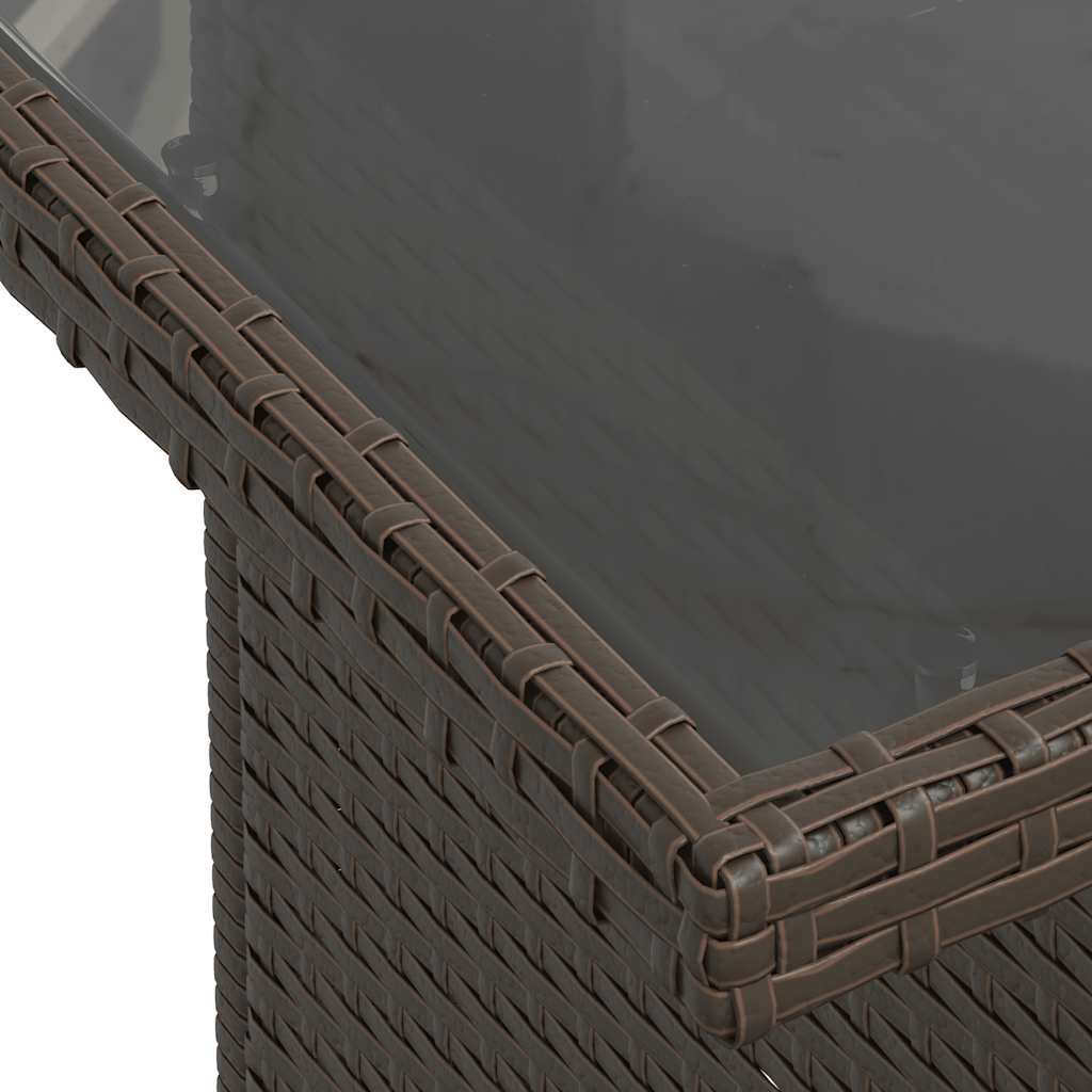 Set Divano da Giardino 5 pz con Cuscini Marrone in Polyrattan - homemem39