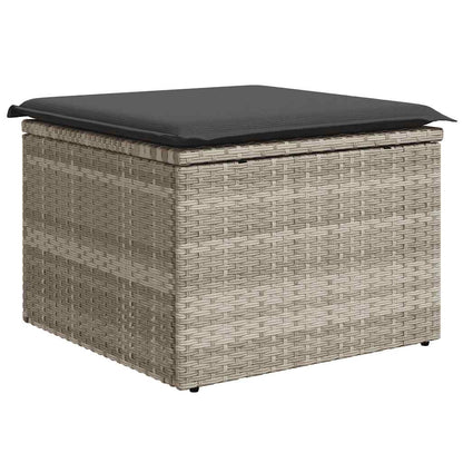 Set Divano da Giardino 6pz con Cuscini Grigio Chiaro Polyrattan | homemem39