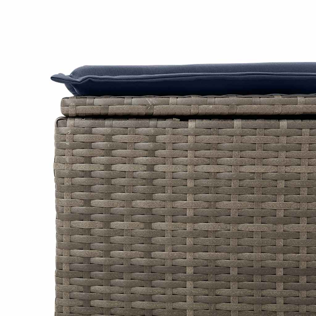 Set Divano da Giardino 6pz con Cuscini Grigio Polyrattan Acacia | homemem39