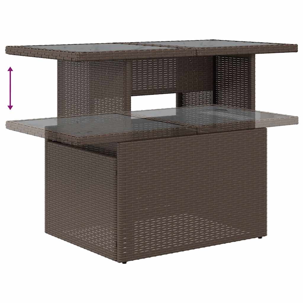 Set Divano da Giardino 6 pz con Cuscini Marrone in Polyrattan | homemem39