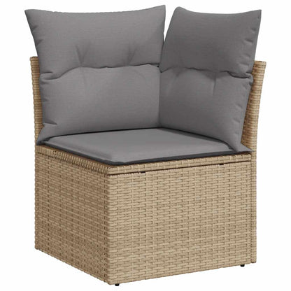 Set Divano da Giardino 10 pz con Cuscini Beige in Polyrattan | homemem39