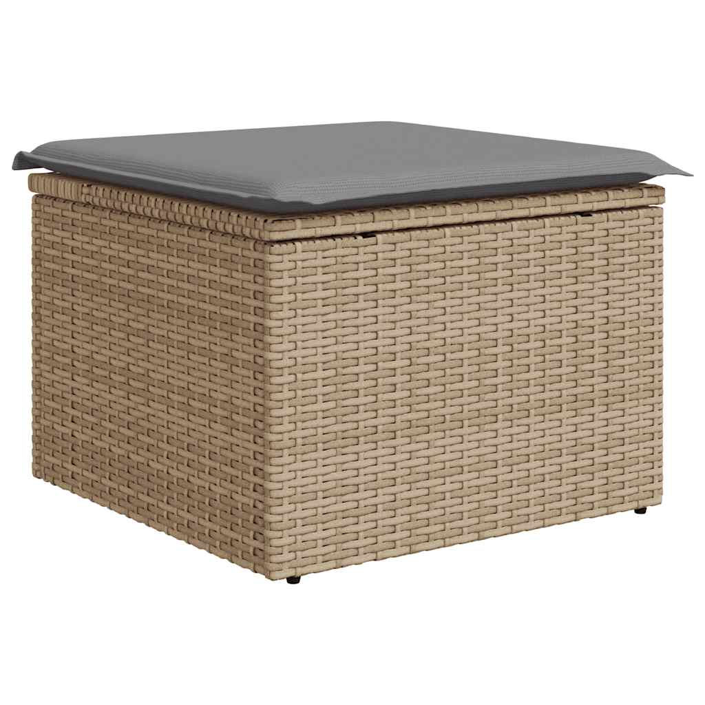 Set Divano da Giardino 6 pz con Cuscini Beige in Polyrattan | homemem39
