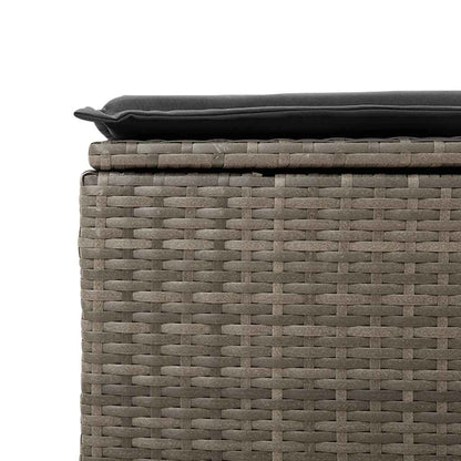 Set Divano da Giardino 8 pz con Cuscini Grigio in Polyrattan