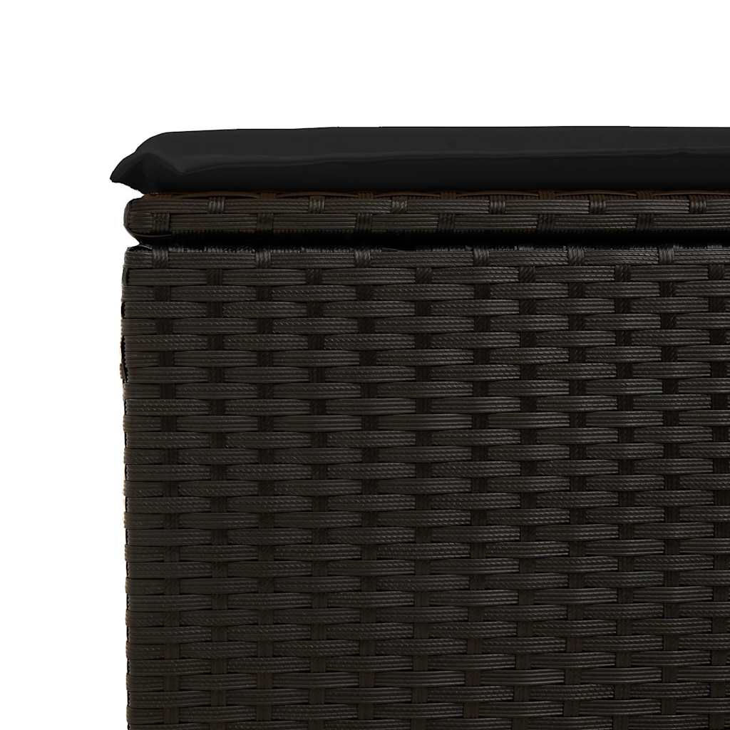Set Divani da Giardino con Cuscini 7pz Nero Polyrattan | homemem39