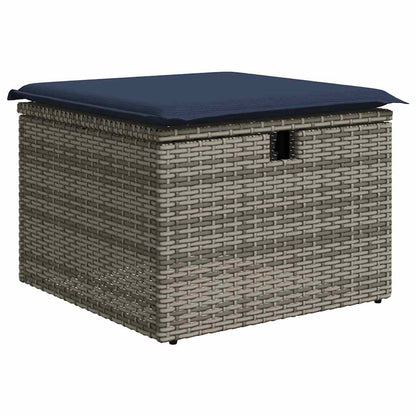 Set Divano da Giardino 6 pz con Cuscini Grigio in Polyrattan - homemem39