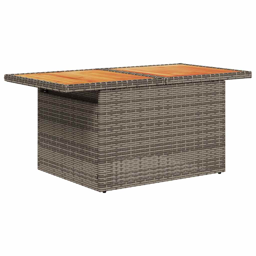 Set Divano da Giardino 5 pz con Cuscini Grigio in Polyrattan