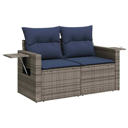 Set Divano da Giardino 5 pz con Cuscini Grigio in Polyrattan | homemem39