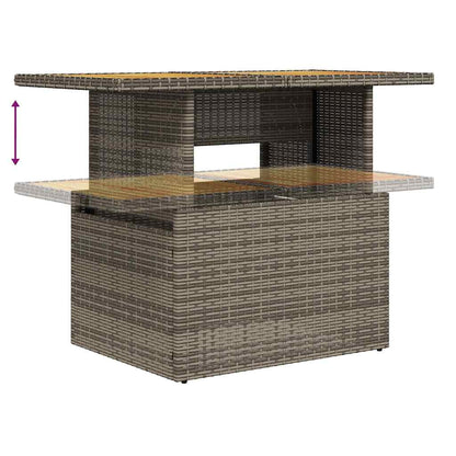 Set Divano da Giardino 8 pz con Cuscini Grigio in Polyrattan | homemem39