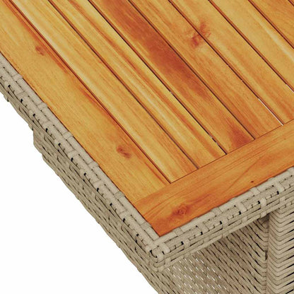 Set Divano da Giardino 5 pz con Cuscini Beige Polyrattan Acacia