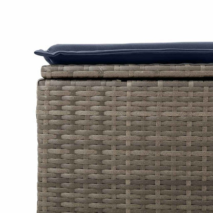 Set Divano da Giardino 6pz con Cuscini Grigio Polyrattan Acacia - homemem39