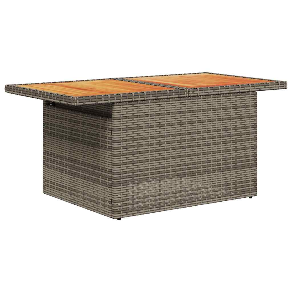 Set Divani da Giardino con Cuscini 7pz Nero Polyrattan Acacia - homemem39