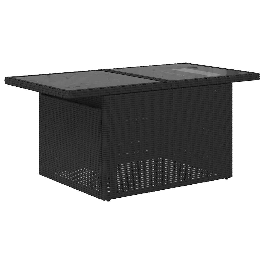Set Divani da Giardino 9 pz con Cuscini Nero in Polyrattan | homemem39
